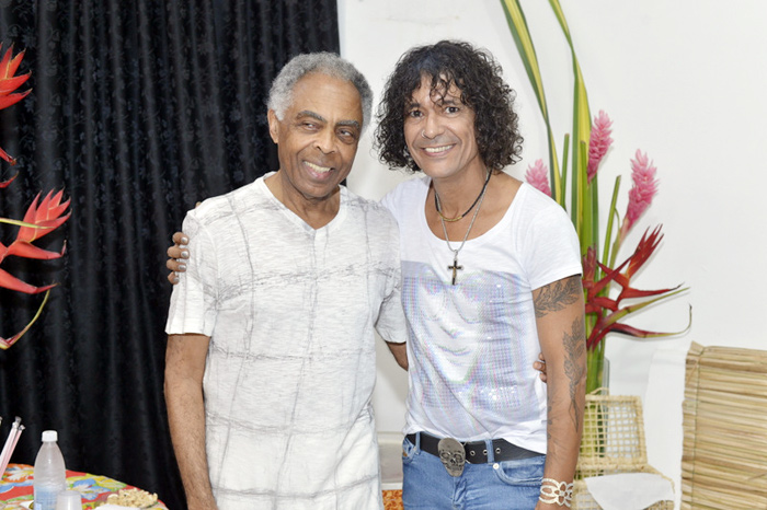 Gilberto Gil e Luiz Caldas em Salvador