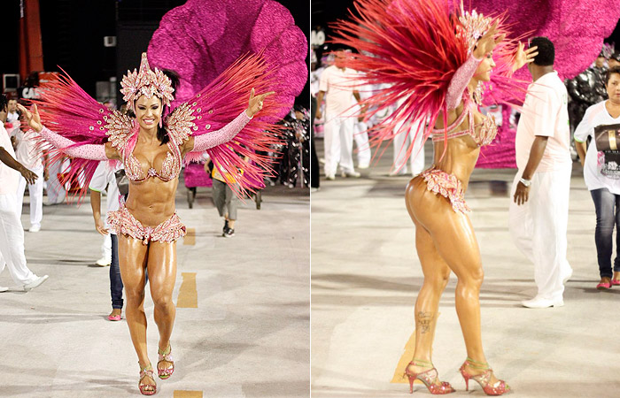 Gracyanne Barbosa chega ao desfile da unidos do Jacarezinho