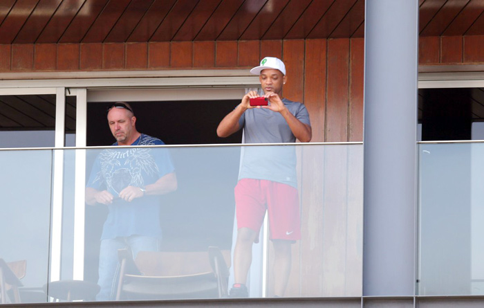 Naldo e Will Smith fazem a maior bagunça juntos, no Rio de Janeiro