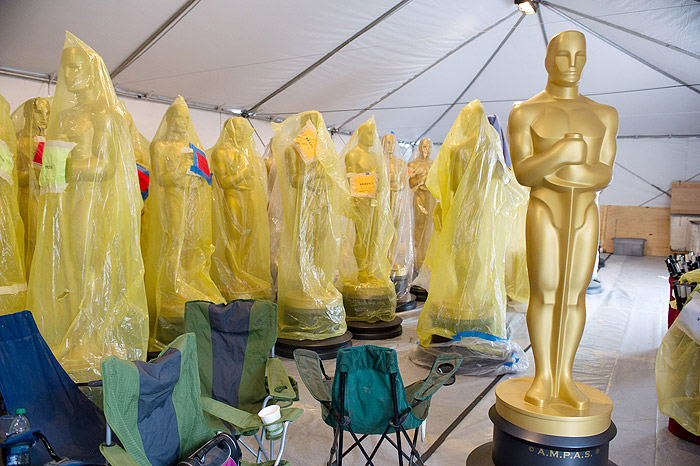 Veja fotos dos preparativos para a cerimônia de entrega do Oscar 2013