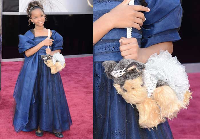 OSCAR 2013 - Quvenzhane Wallis leva seu cachorrinho para a festa O Fuxico