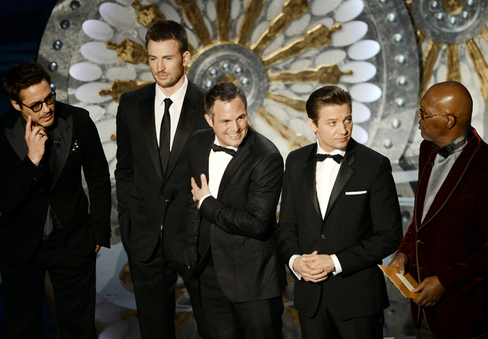 Robert Downey Jr., Chris Evans, Mark Ruffalo, Jeremy Renner e  Samuel L. Jackson 
