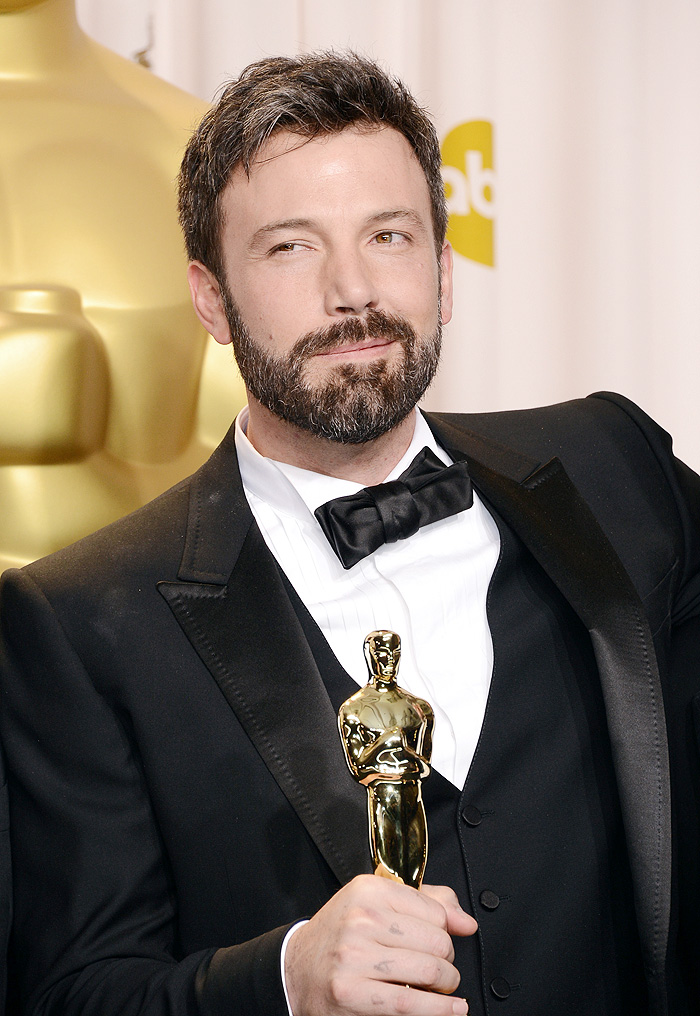 Ben Affleck  ganhou o prêmio por Argo, Oscar de Melhor Filme