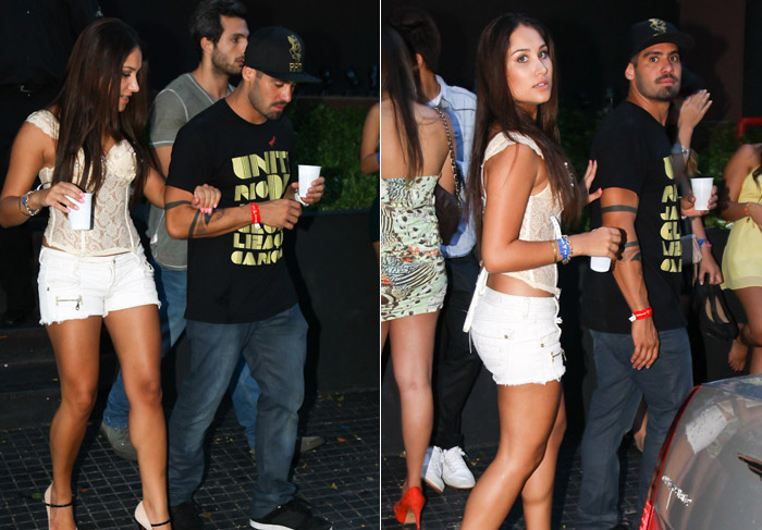 Ex-BBB Yuri deixa festa de Neymar acompanhado de morena