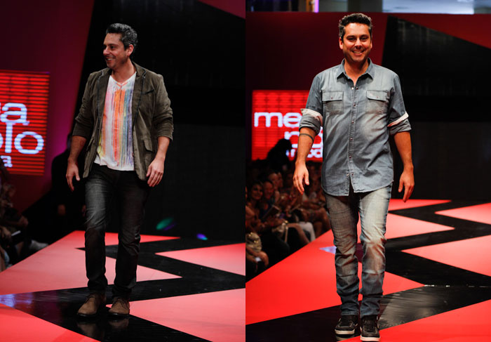 Alexandre Nero desfila em evento de moda em São Paulo