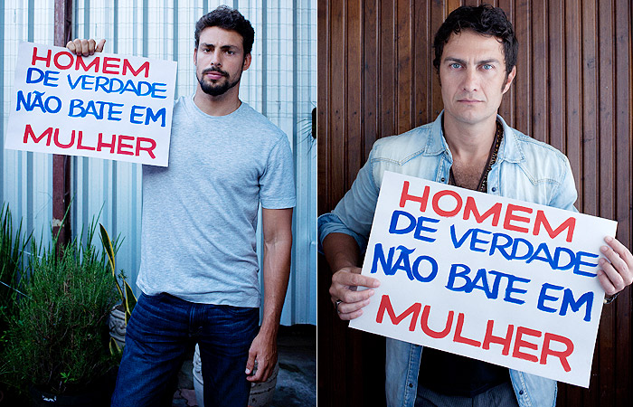 Cauã Reymond e Gabriel Braga apoiam campanha pelo fim da violência contra mulher