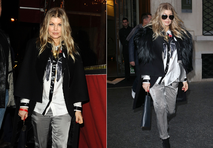 Fergie assiste a desfile de Gareth Pugh, em Paris