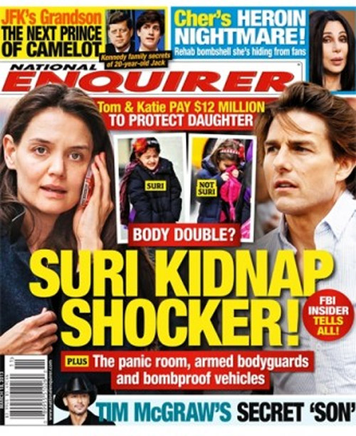 Sumiço de Suri Cruise em loja, leva Katie Holmes e Tom Cruise a pensar em sequestro