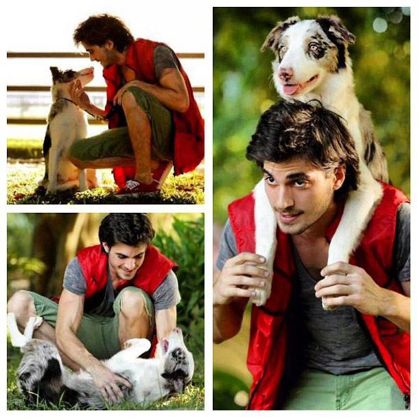 Fiuk brinca com sua cachorra e posta foto no Instagram
