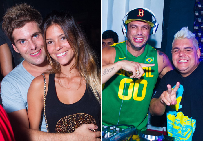 Pérola Faria e o namorado curtem festa em boate no Rio