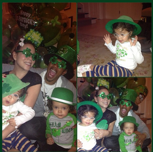 Mariah Carey e família comemoram o dia de S. Patrick em grande estilo