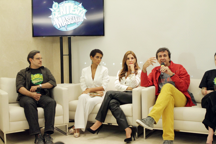 Diogo Vilela, Taís Araújo, Helena Fernandes e equipe apresentam novo seriado da Globo