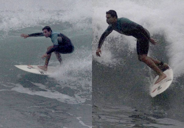 Cauã Reymond arrasa nas manobras do surfe