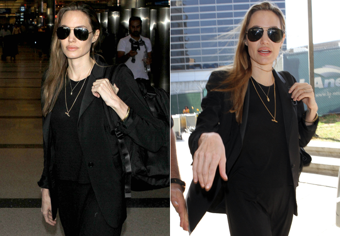 Angelina Jolie volta a Los Angeles e desmente que já esteja casada