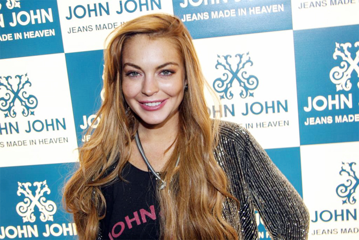 Lindsay Lohan no coquetel da grife John Johne, São Paulo, na quinta-feira (28)