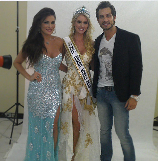 Ex-BBBs Eliéser e Kamilla Salgado prestigiam Miss Brasil World 2013 O Fuxico