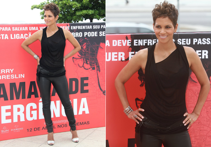 Halle Berry divulga novo filme no Copacabana Palace, no Rio