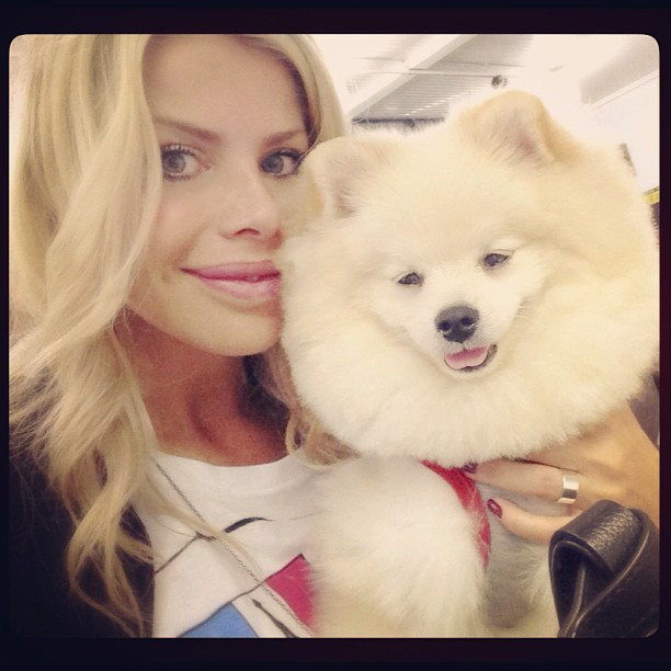 Karina Bacchi posta foto junto com seu cachorrinho fofo, Joy