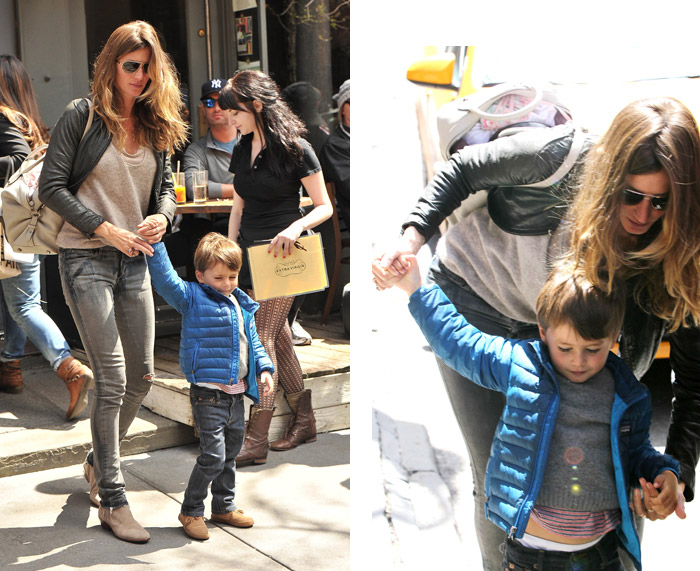Gisele Bündchen passa o fim de semana com a família em Nova York