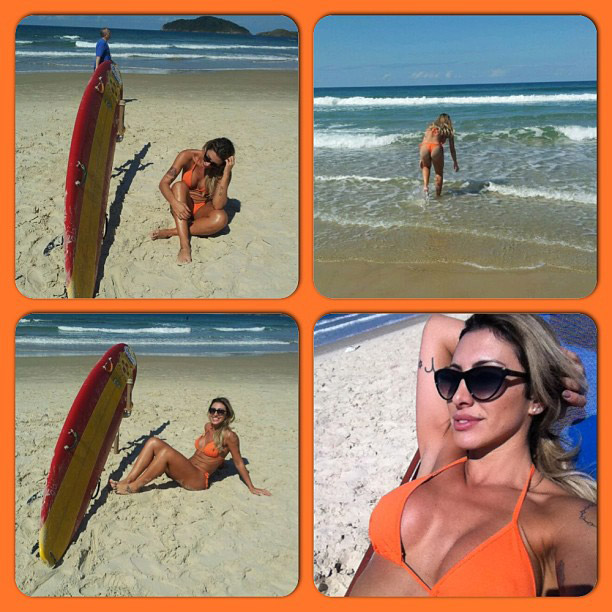  Ex-BBB Jaque Khury curte praia em resort