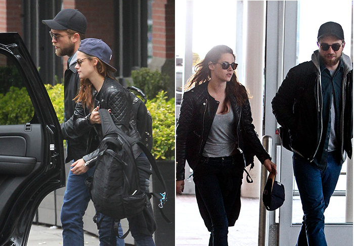 Kristen Stewart e Robert Pattinson deixam Nova York rumo a Los Angeles
