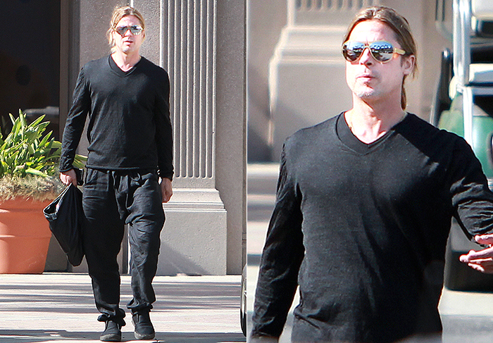 Brad Pitt é visto após anúncio de Angelina Jolie, pela primeira vez 