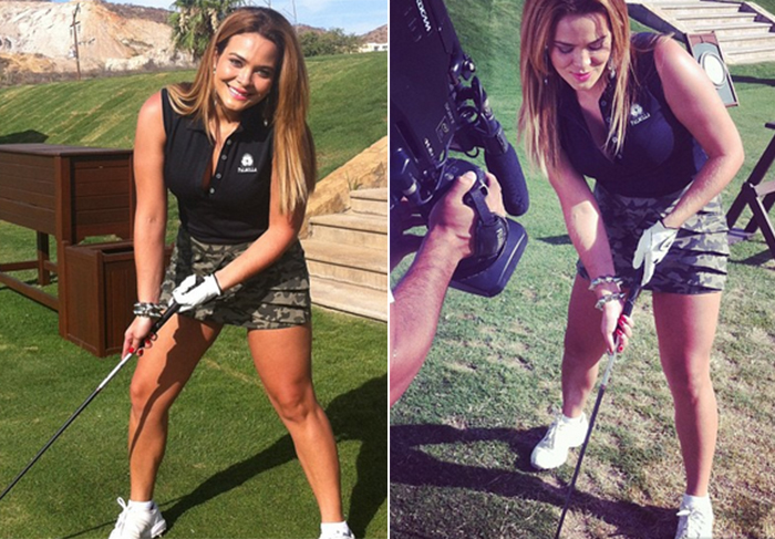 Geisy Arruda joga golfe no México