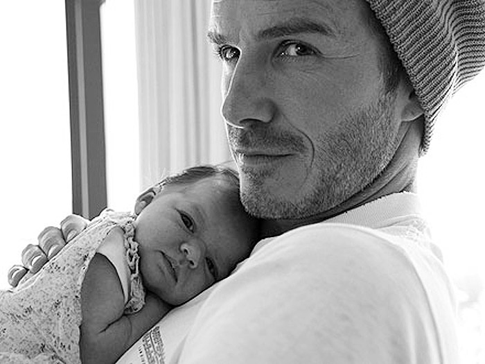 David Beckham com a filha, Harper Seven
