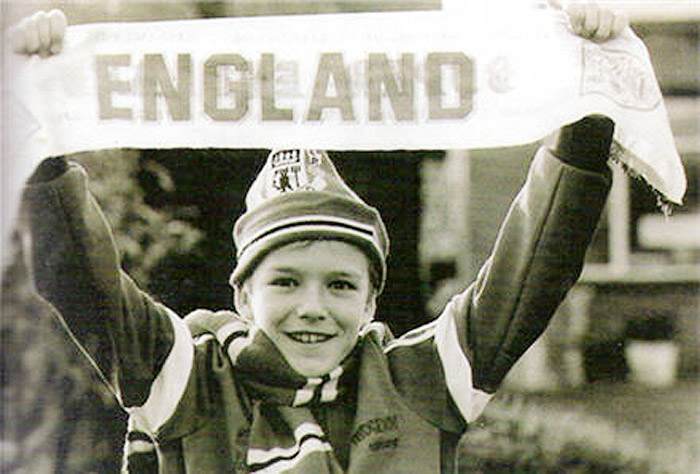 David Beckham quando criança