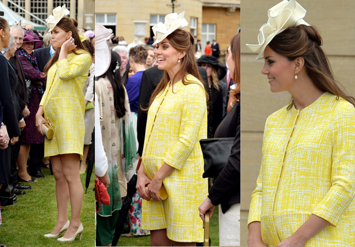 Gravidíssima, Kate Middleton brilha em festa nos Jardins do Palácio de Buckingham