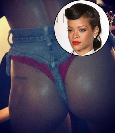 Rihanna dá um close up do bumbum no Twitter 