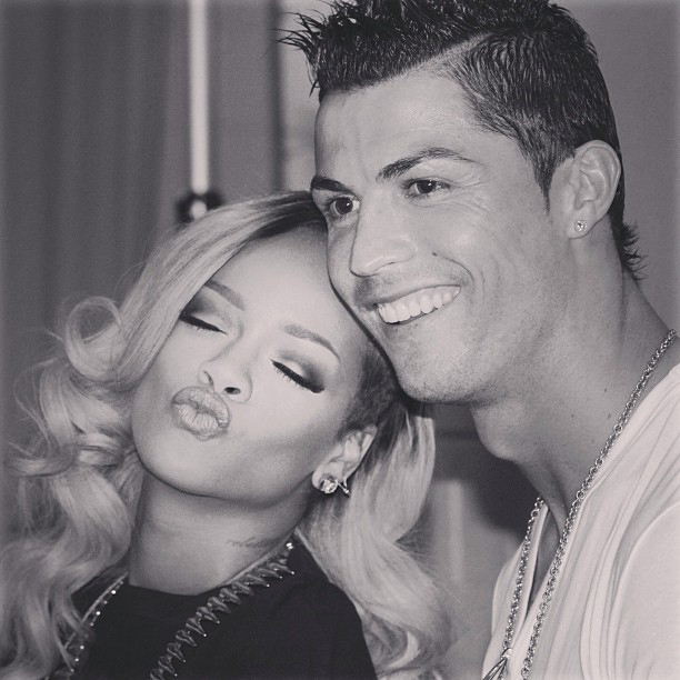 Rihanna publica foto com Cristiano Ronaldo