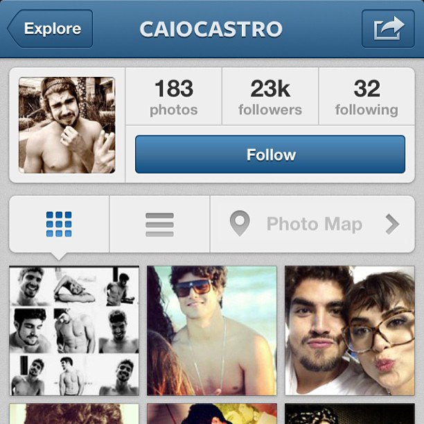 Caio Castro denuncia perfil falso do Instagram