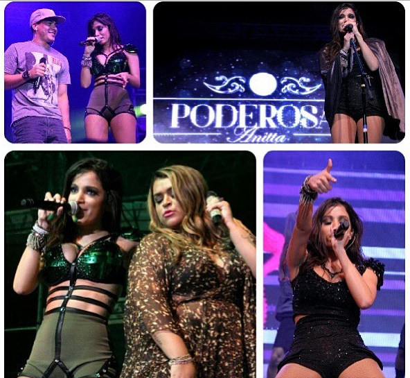 Anitta agradece cantores que participaram do seu show