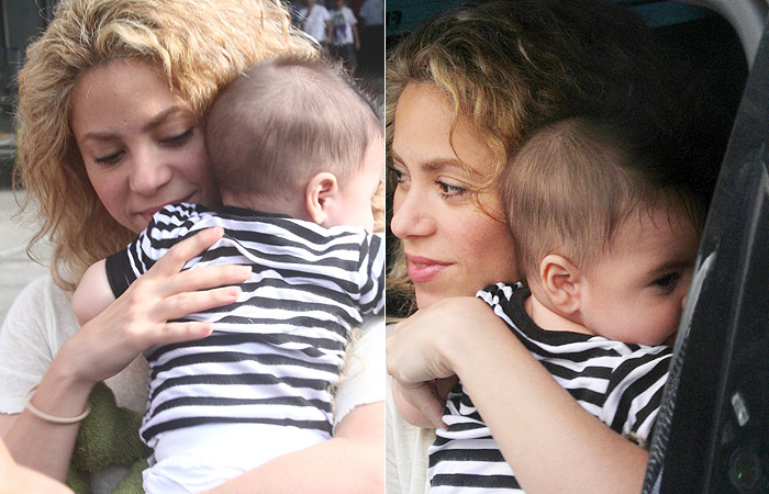 Shakira desembarca no Rio com o filho para acompanhar jogo de Piqué