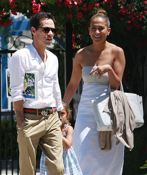 Jennifer Lopez se encontra com o ex, Marc Anthony, em Caabasas