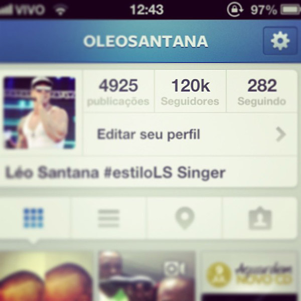 Léo Santana comemora 120 mil seguidores no Instagram