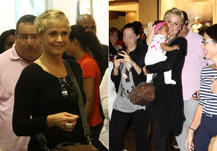 Xuxa tumultua shopping durante compras