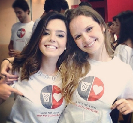 Fernanda Rodrigues e Giovanna Lancellotti fazem campanha pelo meio ambiente