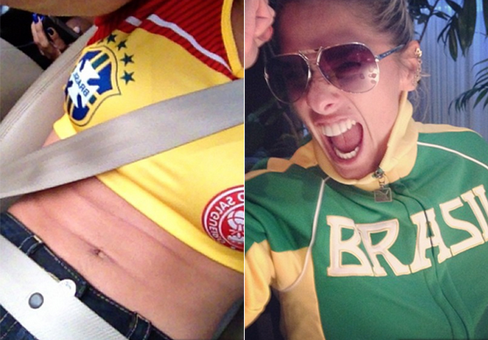  Viviane Araújo e Adriane Galisteu entram na torcida do Brasil