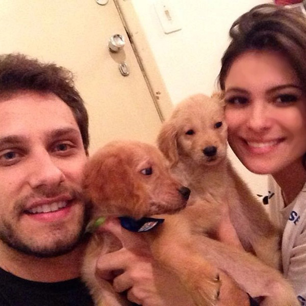 Juntos novamente, ex-BBB Kamilla e Eliéser brincam com pets