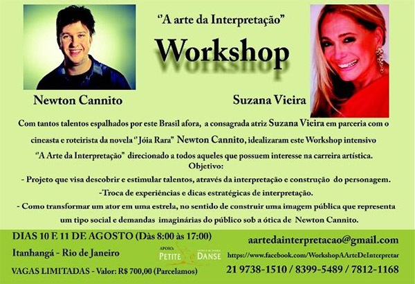 Susana Vieira divulga workshop de interpretação ministrado por ela