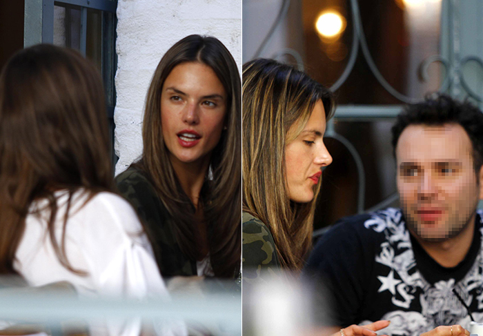 Após cuidar do cabelo, Alessandra Ambrósio almoça com amigos