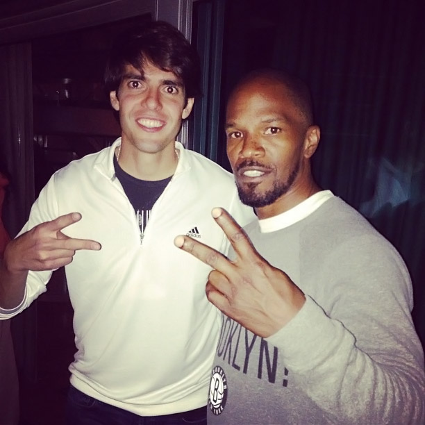 Kaká posta foto ao lado de Jamie Foxx