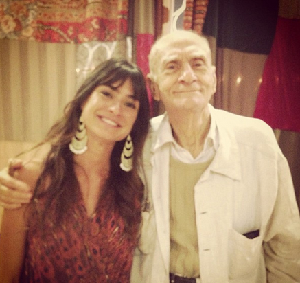 Thaila Ayala se encontra com ídolo Ariano Suassuna