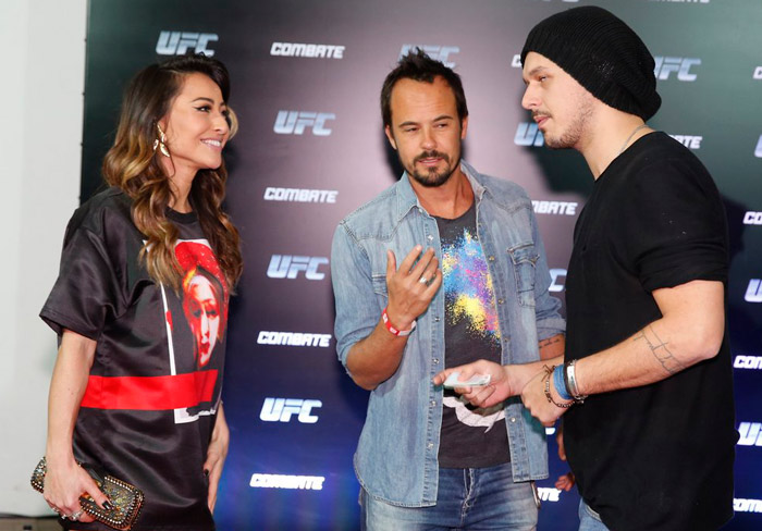 José Loreto e Débora Nascimento assistem ao UFC no Rio