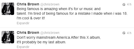 Desanimado, Chris Brown fala em encerrar a carreira artística