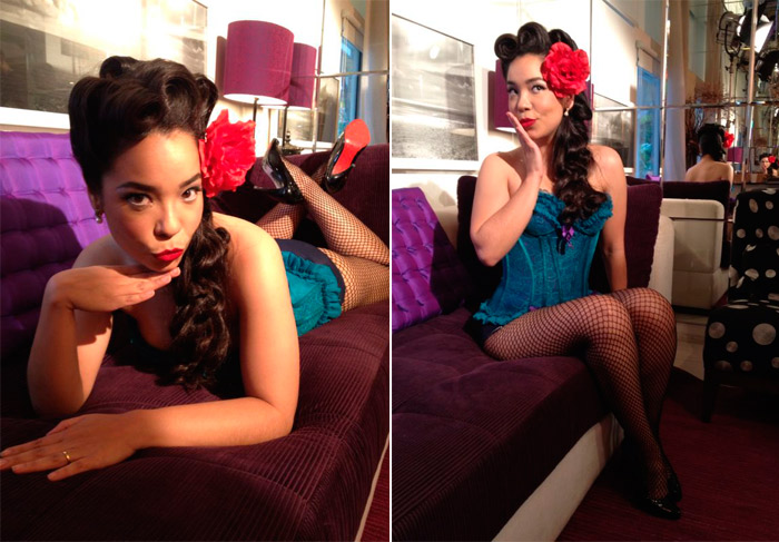 Micheli Machado, do Morning Show, posa sensual como pin-up