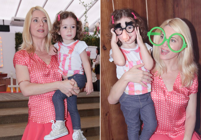 Letícia Spiller desfila com a filha em evento de moda infantil