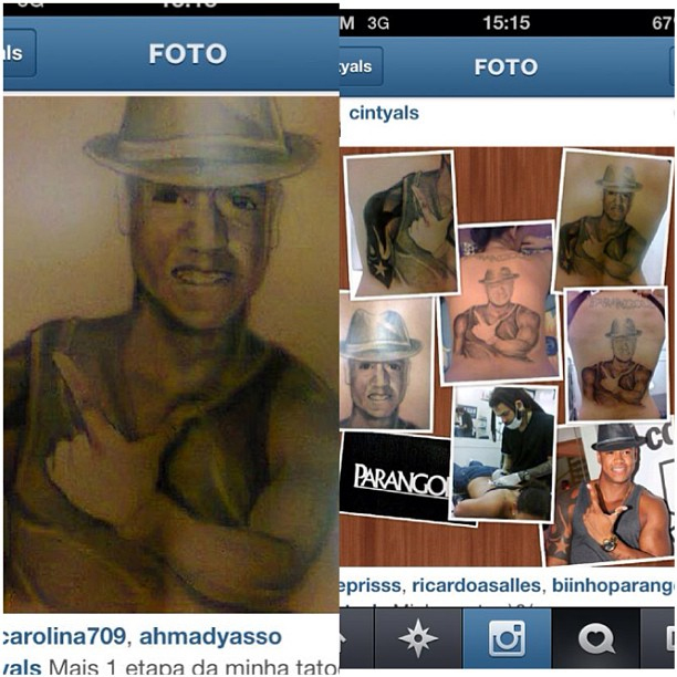 Fã de Léo Santana tatua foto do ídolo nas costas